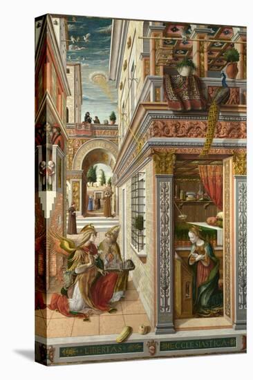 The Annunciation, with Saint Emidius, 1486-Carlo Crivelli-Stretched Canvas
