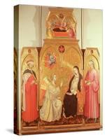 The Annunciation with St. Cosmas and St. Damian, 1409-Taddeo di Bartolo-Stretched Canvas