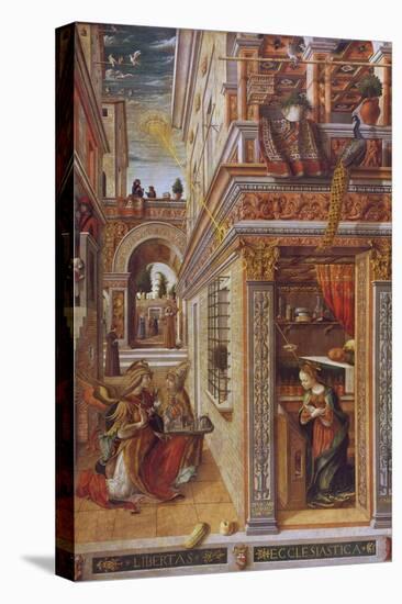 The Annunciation with St. Emidius, 1486-Carlo Crivelli-Stretched Canvas