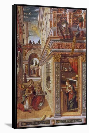 The Annunciation with St. Emidius, 1486-Carlo Crivelli-Framed Stretched Canvas