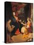 The Annunciation with St Francis-school of Baroccio-Stretched Canvas