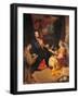 The Annunciation with St Francis-school of Baroccio-Framed Giclee Print