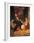 The Annunciation with St Francis-school of Baroccio-Framed Giclee Print