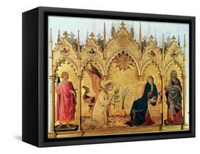 The Annunciation with St. Margaret and St. Asano, 1333-Simone Martini-Framed Stretched Canvas