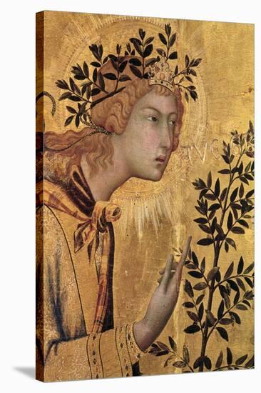 The Annunciation with St. Margaret and St. Asano, Detail of the Archangel Gabriel, 1333-Simone Martini-Stretched Canvas