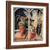 The Annunciation with Three Angels, 1440-Fra Filippo Lippi-Framed Giclee Print