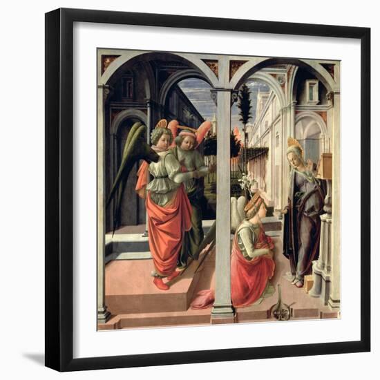 The Annunciation with Three Angels, 1440-Fra Filippo Lippi-Framed Giclee Print