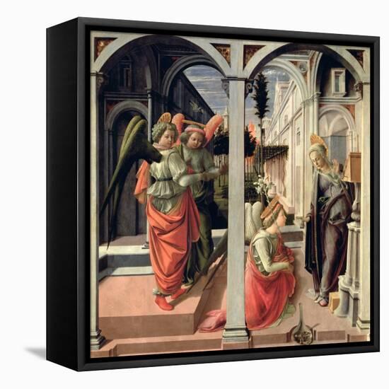 The Annunciation with Three Angels, 1440-Fra Filippo Lippi-Framed Stretched Canvas