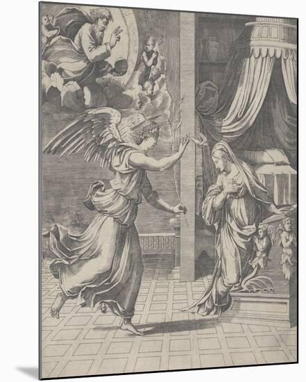 The Annunciation-Raphael-Mounted Art Print