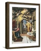 The Annunciation-El Greco-Framed Art Print