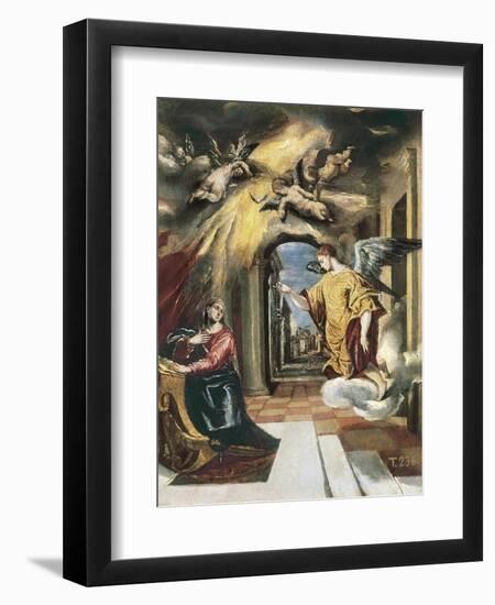 The Annunciation-El Greco-Framed Art Print