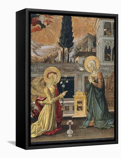 The Annunciation-Benedetto Bonfigli-Framed Stretched Canvas