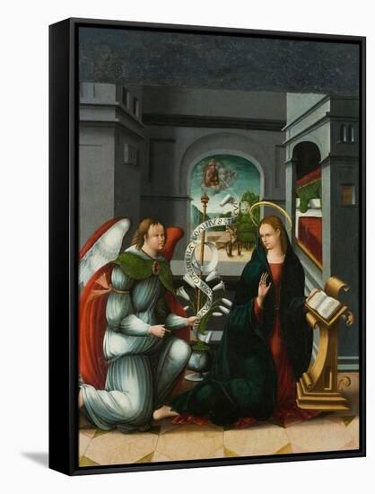 The Annunciation-Andrés de Melgar-Framed Stretched Canvas