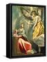 The Annunciation-El Greco-Framed Stretched Canvas