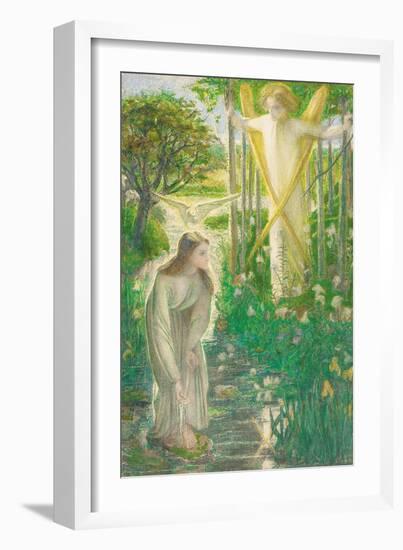 The Annunciation-Dante Gabriel Rossetti-Framed Giclee Print