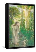 The Annunciation-Dante Gabriel Rossetti-Framed Stretched Canvas