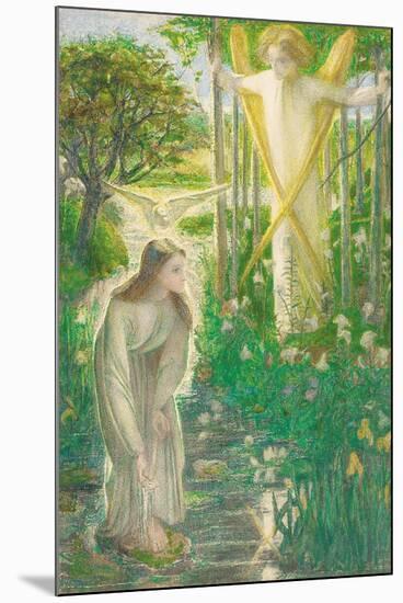 The Annunciation-Dante Gabriel Rossetti-Mounted Giclee Print