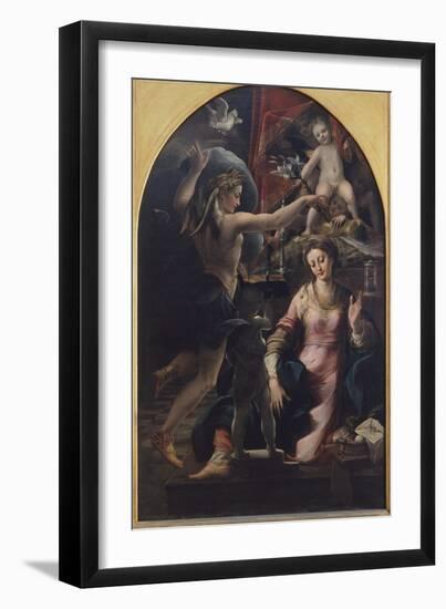 The Annunciation-Girolamo Mazzola Bedoli-Framed Giclee Print