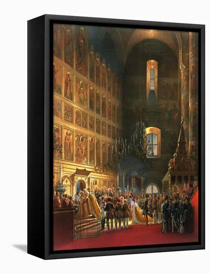 The Anointing of Tsar Alexander II of Russia, Moscow, 1856-Georg Wilhelm Timm-Framed Stretched Canvas