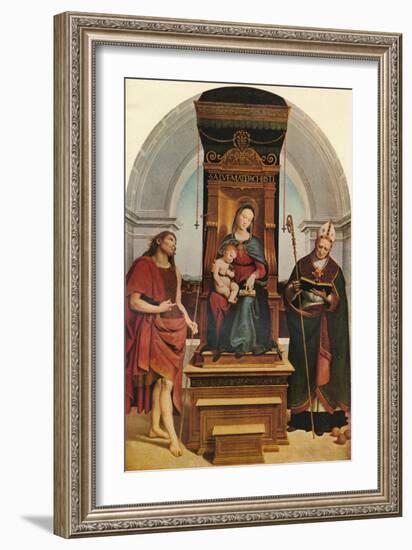 The Ansidei Madonna, 1505, (1911)-Raphael-Framed Giclee Print