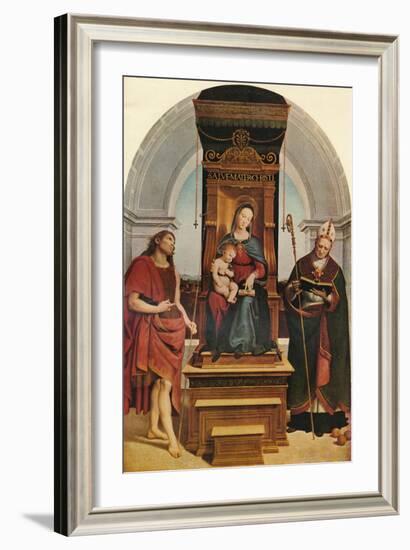 The Ansidei Madonna, 1505, (1911)-Raphael-Framed Giclee Print