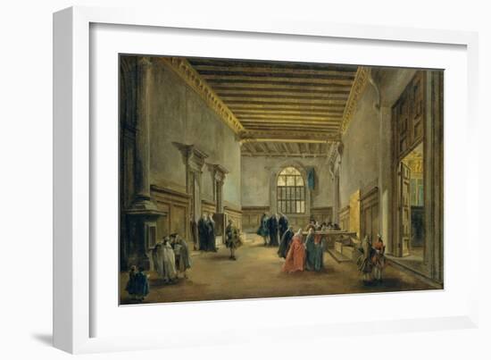 The Antechamber of the Sala del Maggior Consiglio, c.1765-68-Francesco Guardi-Framed Giclee Print