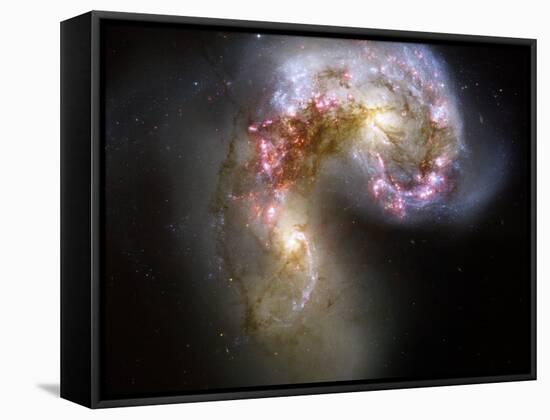 The Antennae Galaxies-Stocktrek Images-Framed Stretched Canvas