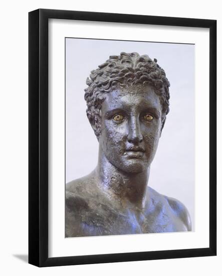 The Antikythera Ephebe, Bronze Statue Discovered in Sea Between Cythera and Antikythera Islands-null-Framed Giclee Print