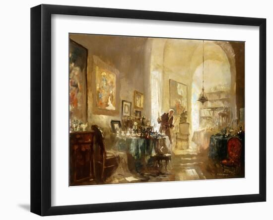 The Antiquarian (Oil on Canvas)-Stanhope Alexander Forbes-Framed Giclee Print