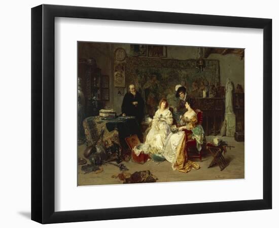 The Antique Dealer, 1889-Gerolamo Induno-Framed Giclee Print