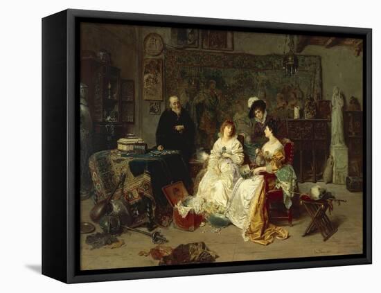 The Antique Dealer, 1889-Gerolamo Induno-Framed Stretched Canvas