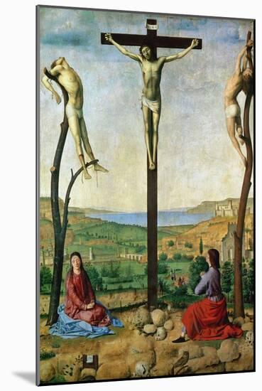 The Antwerp Crucifixion, 1454-1455-Antonello da Messina-Mounted Giclee Print