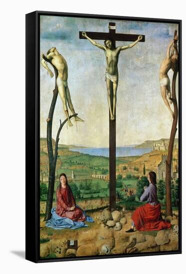 The Antwerp Crucifixion, 1454-1455-Antonello da Messina-Framed Stretched Canvas