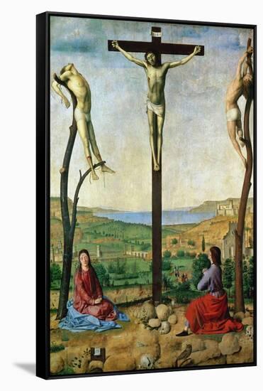 The Antwerp Crucifixion, 1454-1455-Antonello da Messina-Framed Stretched Canvas