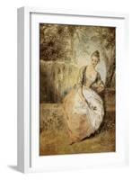 The Anxious Lover-Jean Antoine Watteau-Framed Giclee Print