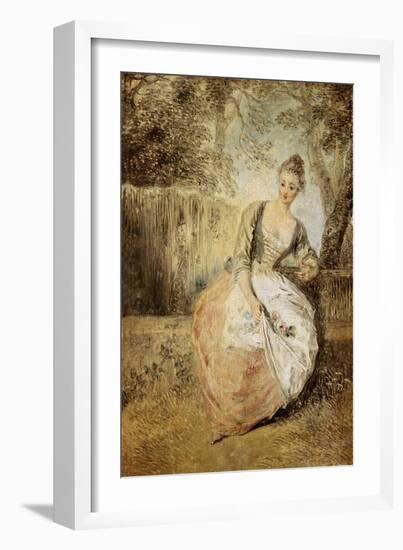 The Anxious Lover-Jean Antoine Watteau-Framed Giclee Print