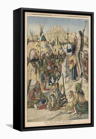 The Apache People are Exhorted to Revolt Against the United States Government-null-Framed Stretched Canvas