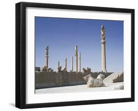 The Apadana (King's Audience Hall), Persepolis, Unesco World Heritage Site, Iran, Middle East-Jennifer Fry-Framed Photographic Print