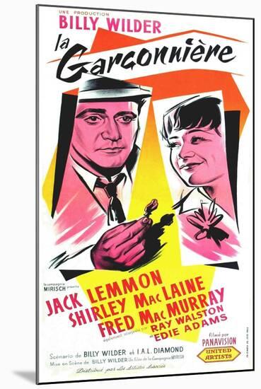 The Apartment, French Movie Poster, 1960-null-Mounted Art Print