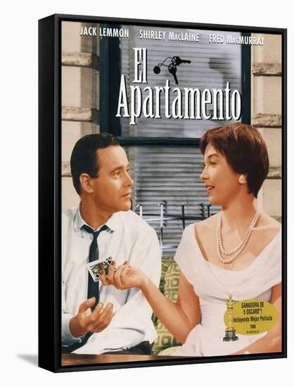 The Apartment, Spanish Movie Poster, 1960-null-Framed Stretched Canvas