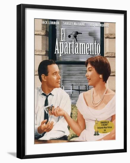 The Apartment, Spanish Movie Poster, 1960-null-Framed Art Print