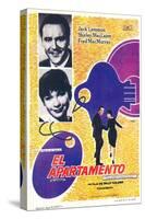 The Apartment, Spanish Movie Poster, 1960-null-Stretched Canvas