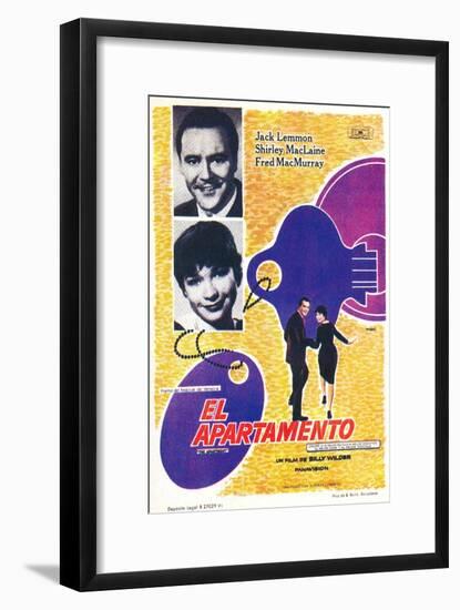 The Apartment, Spanish Movie Poster, 1960-null-Framed Art Print