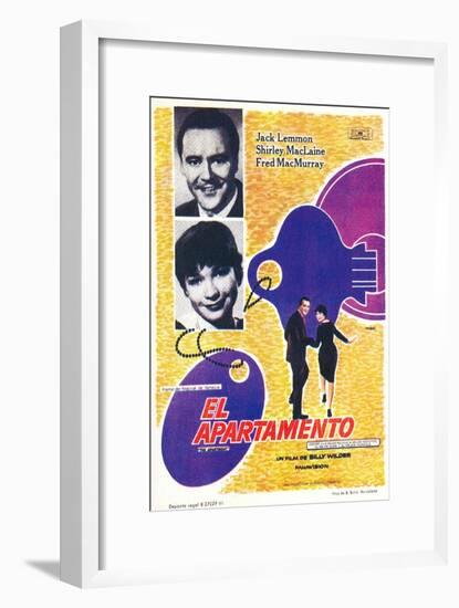 The Apartment, Spanish Movie Poster, 1960-null-Framed Art Print