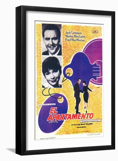 The Apartment, Spanish Movie Poster, 1960-null-Framed Art Print