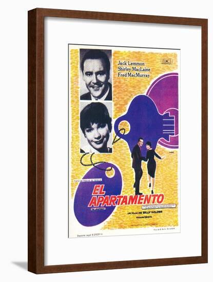 The Apartment, Spanish Movie Poster, 1960-null-Framed Art Print