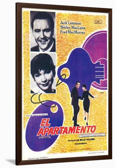 The Apartment, Spanish Movie Poster, 1960-null-Framed Art Print