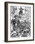 The Apocalyptic Woman or the Woman Clothed with the Sun and the Seven-Headed Dragon-Albrecht Dürer-Framed Giclee Print