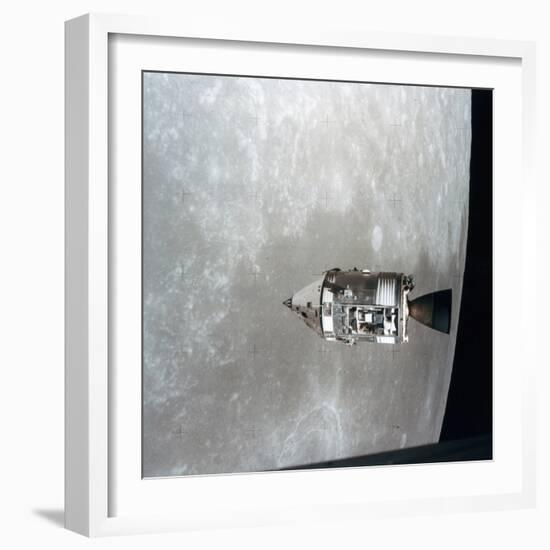 The Apollo 15 Command and Service Modules in Lunar Orbit, 1971-null-Framed Photographic Print