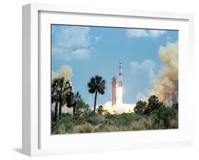 The Apollo 16 Space Vehicle Is Launched from Kennedy Space Center-Stocktrek Images-Framed Premium Photographic Print